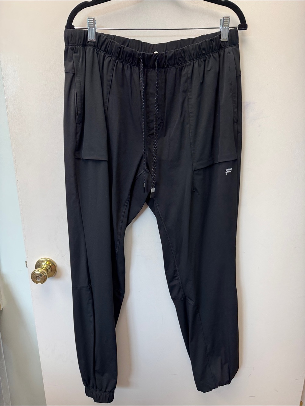 Fabletics Black Drawstring Track Joggers